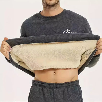 Men's Thermal Lined Crewneck Sweatshirt🚛Free Shiping