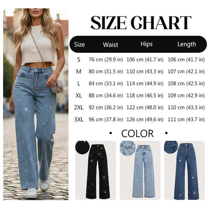 Women’s Stylish Rhinestone Embellished Jeans