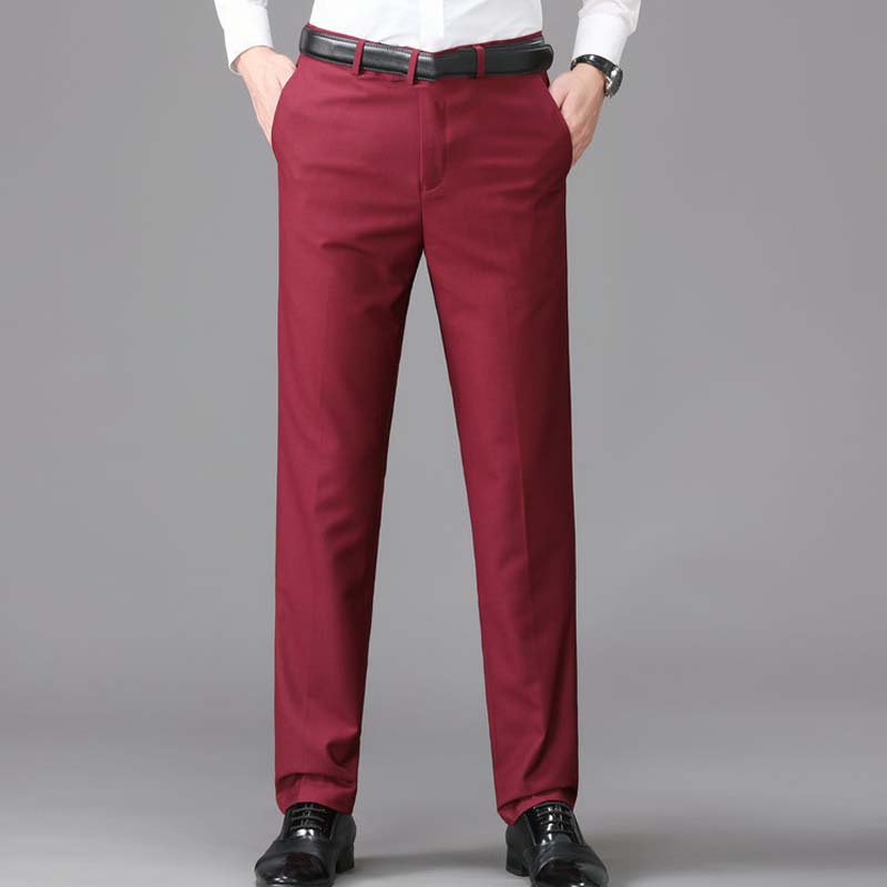 Men's Classic Fit Lightweight Casual Stretch Suit Pants