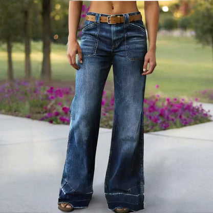✨🔥Women's Retro Flare Jeans with Pockets👖
