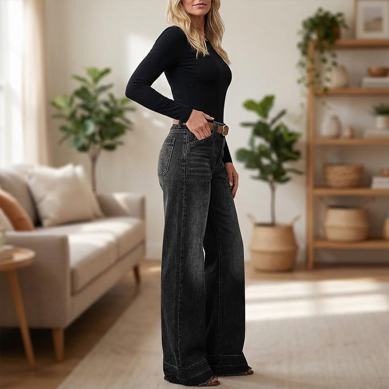 ✨🔥Women's Retro Flare Jeans with Pockets👖