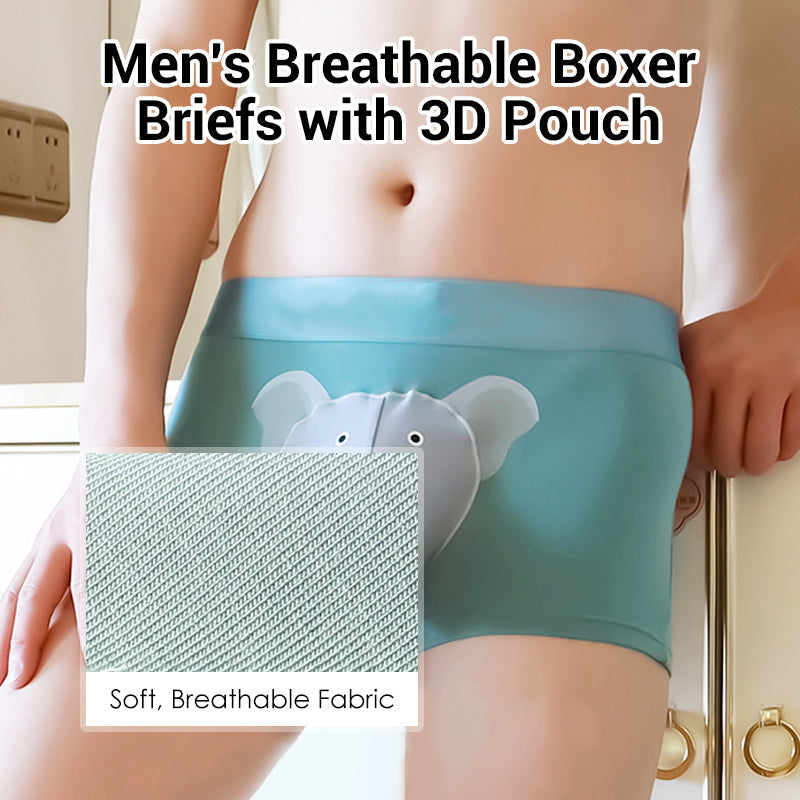 Men's Breathable Boxer Briefs with 3D Pouch
