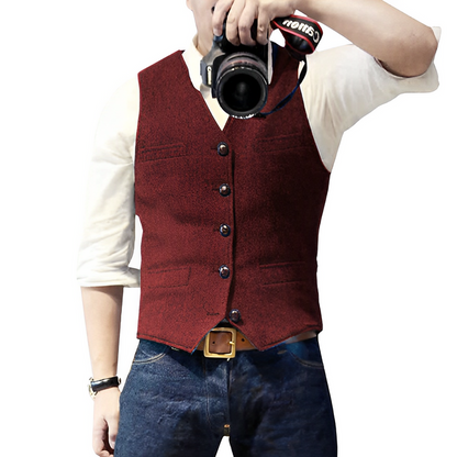 🔥2026 New Arrivals: 50% Off for a Limited Time!🔥Hot Sale Offers-Men's Slim Fit Casual Business Vest