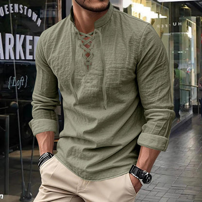 2026 Hot Pick 🔥 50% OFF – Men’s Casual Lace-Up Shirt