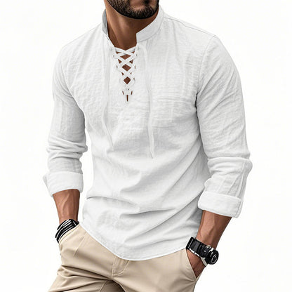2026 Hot Pick 🔥 50% OFF – Men’s Casual Lace-Up Shirt