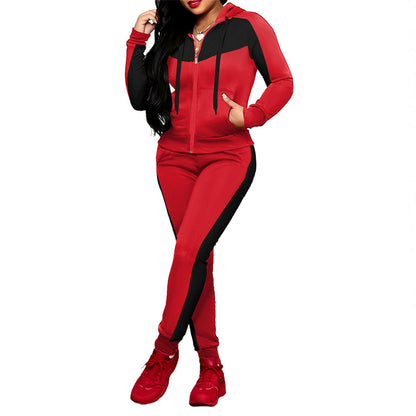 🎨Women's 2-Piece Color-Block Tracksuit Set ✨Effortlessly Unleash Your Charm