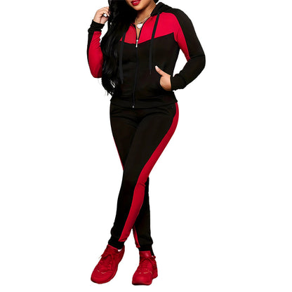 🎨Women's 2-Piece Color-Block Tracksuit Set ✨Effortlessly Unleash Your Charm