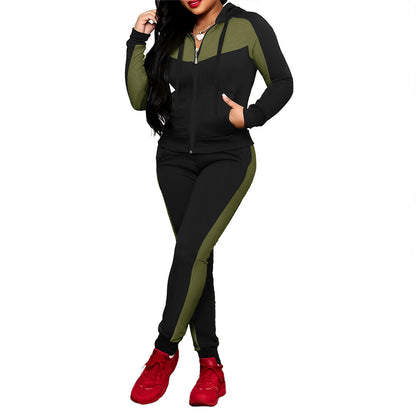 🎨Women's 2-Piece Color-Block Tracksuit Set ✨Effortlessly Unleash Your Charm