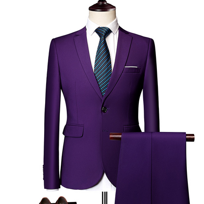 ✨👔50% OFF+FREE SHIPPING🔥Men's 2-piece Modern Fit Business Suit Set