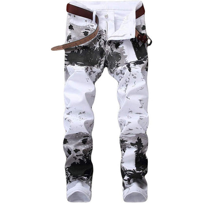 📢📢50% OFF !! ⏰Men's Trendy Camo Slim Jeans– Bold Style & Everyday Comfort