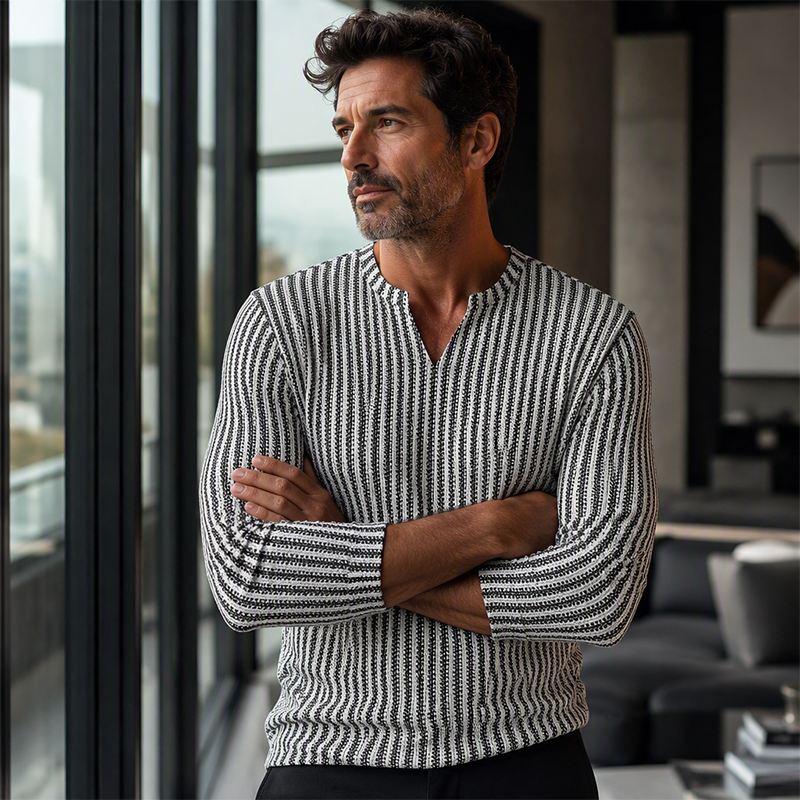 🍂 Modern Textured Knit Pullover – Cozy Comfort Meets Effortless Autumn Style