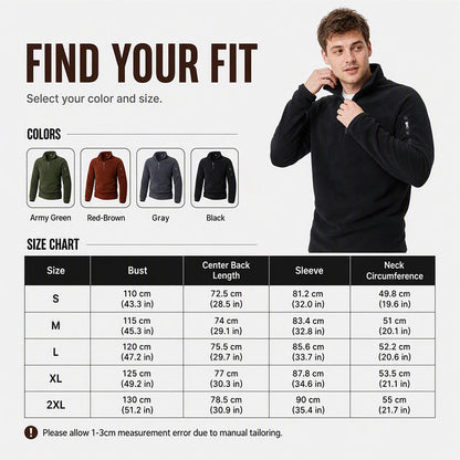 ⏰Last Day Sale 50% Off ✨ Men's Half Zip Polar Fleece Pullover