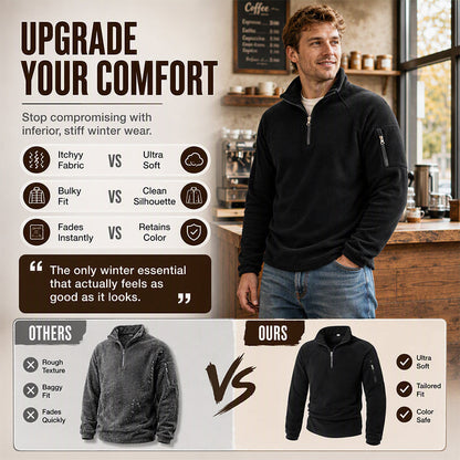 ⏰Last Day Sale 50% Off ✨ Men's Half Zip Polar Fleece Pullover