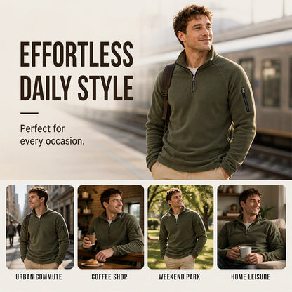 ⏰Last Day Sale 50% Off ✨ Men's Half Zip Polar Fleece Pullover
