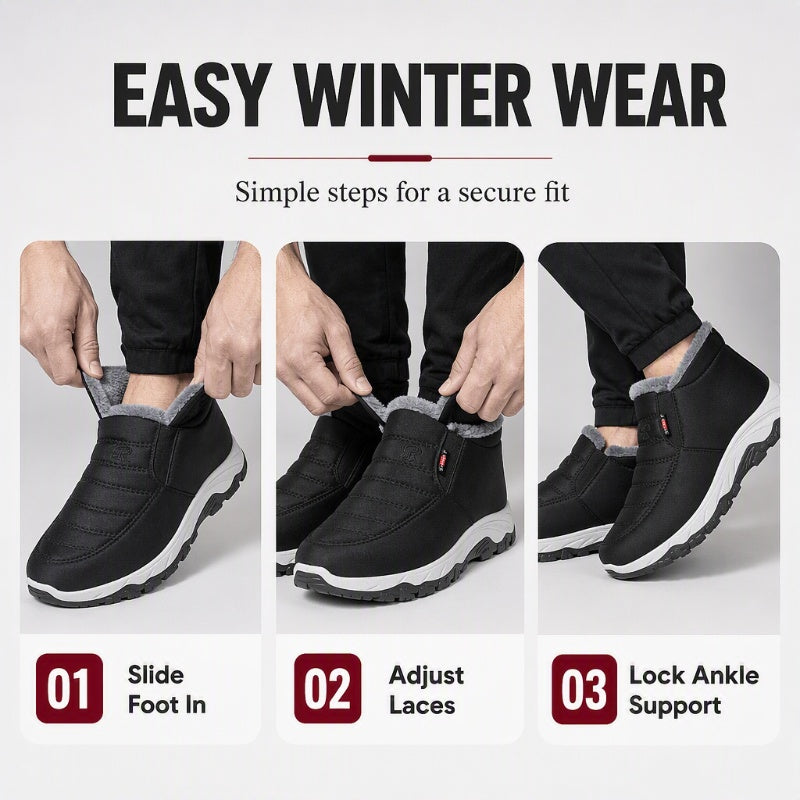 ❄️ Men’s Warm Slip-On Snow Boots – Cosy Comfort & Winter Protection