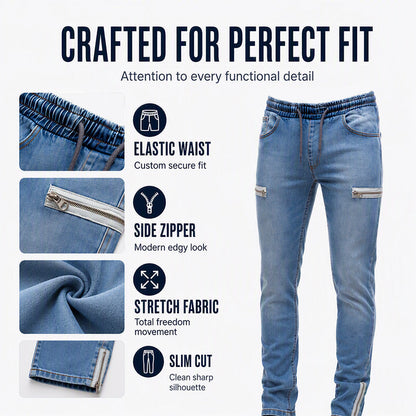 🔥 Men’s Slim-Fit Denim Joggers – Stretch Comfort & Effortless Everyday Style