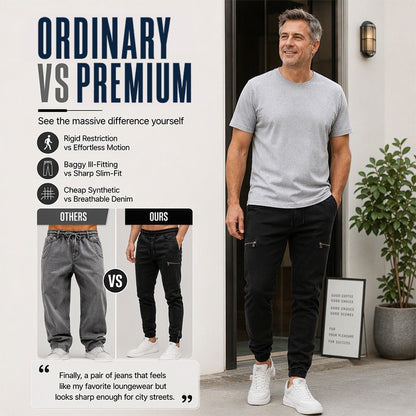 🔥 Men’s Slim-Fit Denim Joggers – Stretch Comfort & Effortless Everyday Style