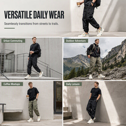 👖 Men's Casual Multi-Pocket Cargo Pants – Relaxed Comfort & Practical Everyday Style