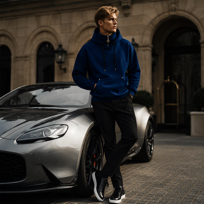 🍂 Men’s High-Collar Loose-Fit Hoodie – Cosy Comfort & Effortless Autumn Style