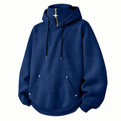 🍂 Men’s High-Collar Loose-Fit Hoodie – Cosy Comfort & Effortless Autumn Style