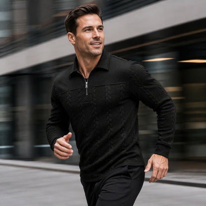 🧥Men's Long Sleeve Half-Zip T-Shirt – Smart, Casual & Effortlessly Versatile
