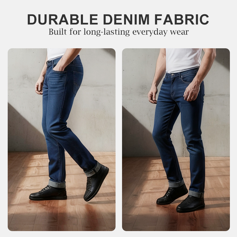 👖 Men's Warm Lined Straight-Leg Jeans – Cosy Comfort for Chilly Days