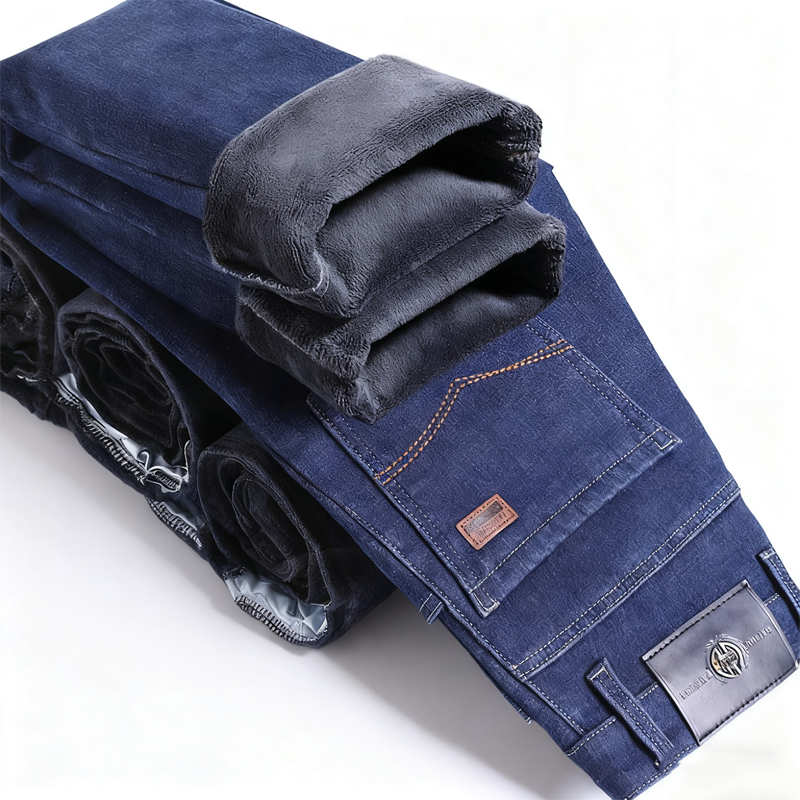 👖 Men's Warm Lined Straight-Leg Jeans – Cosy Comfort for Chilly Days