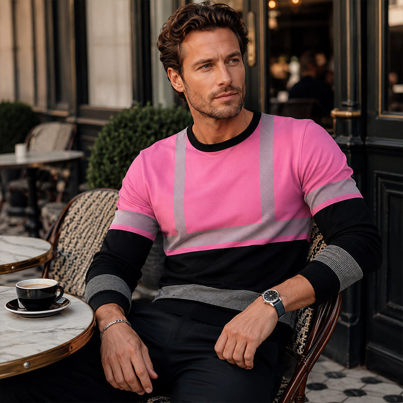 🍂 Men’s Colour-Block Casual Top – Modern Style & Everyday Comfort
