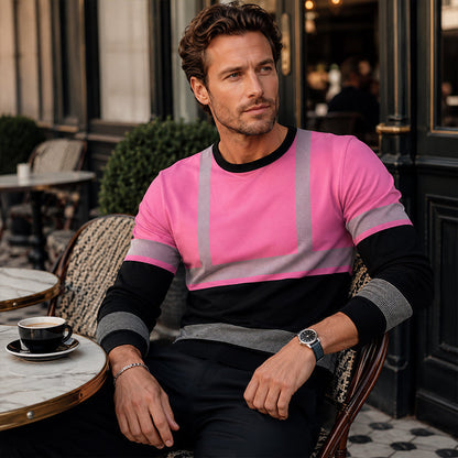 🍂 Men’s Colour-Block Casual Top – Modern Style & Everyday Comfort