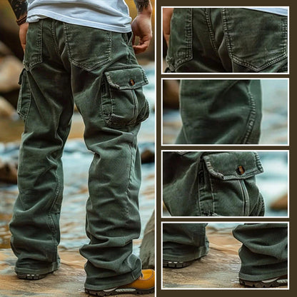 👖 Men's Casual Cargo Pants with Pockets – Multi-Pocket Utility & Everyday Comfort