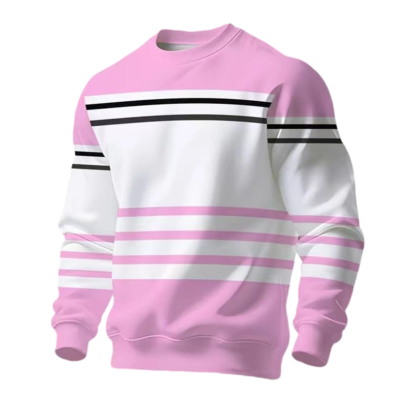 ✨Men's Striped Colorblock Long Sleeve Sweatshirt – Casual, Comfortable & Effortlessly Stylish