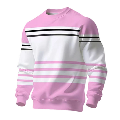 ✨Men's Striped Colorblock Long Sleeve Sweatshirt – Casual, Comfortable & Effortlessly Stylish