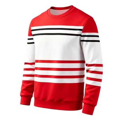 ✨Men's Striped Colorblock Long Sleeve Sweatshirt – Casual, Comfortable & Effortlessly Stylish