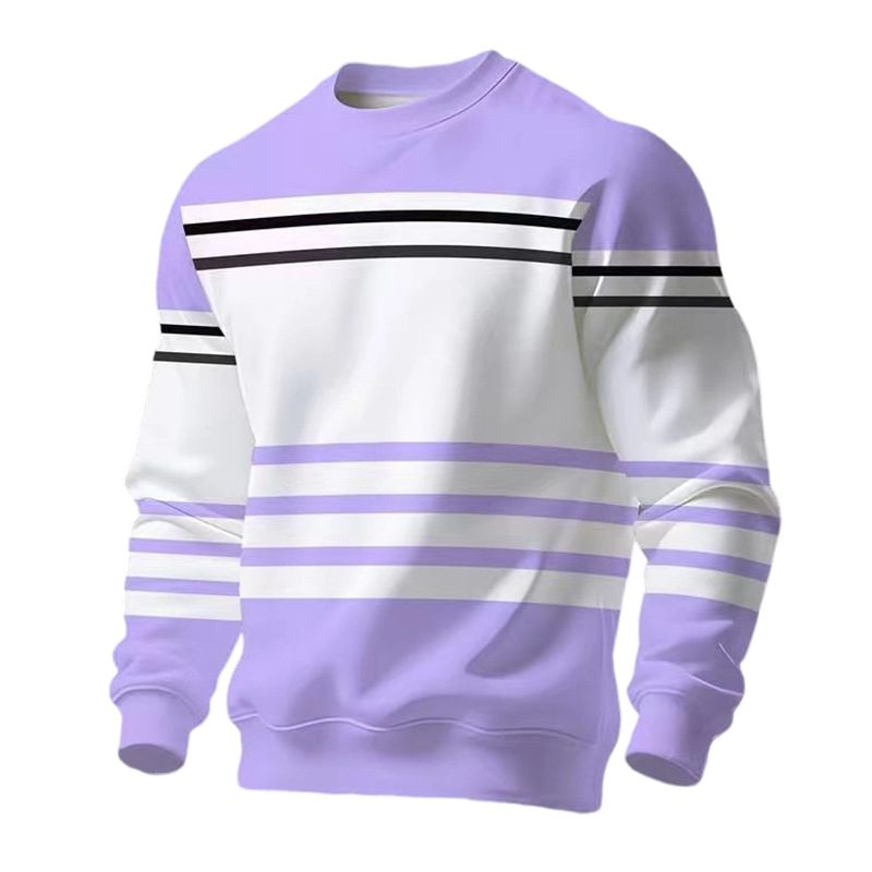 ✨Men's Striped Colorblock Long Sleeve Sweatshirt – Casual, Comfortable & Effortlessly Stylish