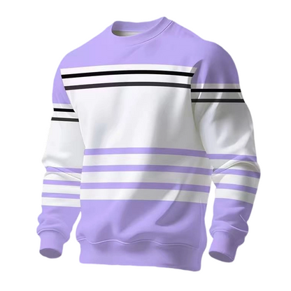 ✨Men's Striped Colorblock Long Sleeve Sweatshirt – Casual, Comfortable & Effortlessly Stylish