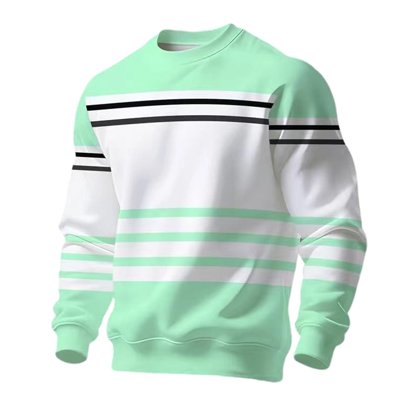 ✨Men's Striped Colorblock Long Sleeve Sweatshirt – Casual, Comfortable & Effortlessly Stylish
