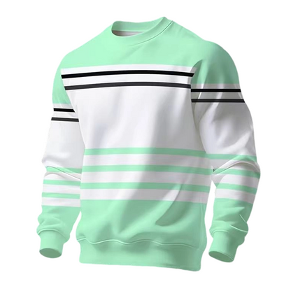 ✨Men's Striped Colorblock Long Sleeve Sweatshirt – Casual, Comfortable & Effortlessly Stylish