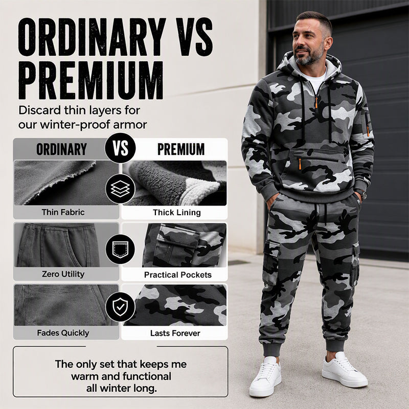 ✨Men's Camouflage Warm Hoodie & Pants Set – Cosy, Casual & Effortlessly Cool