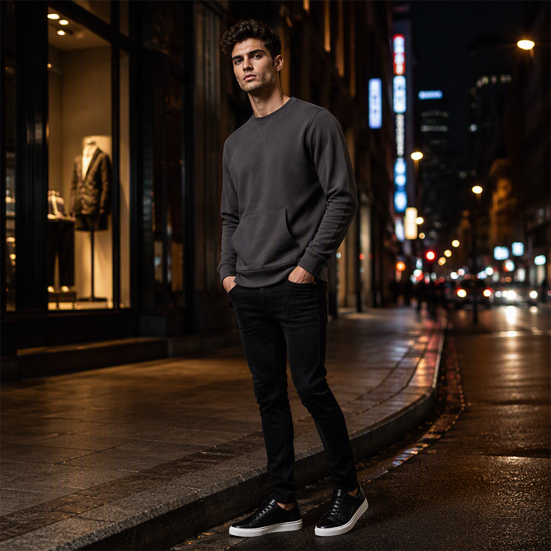 ✨Men's Casual Classic Crewneck Sweatshirt – Comfortable, Timeless & Easy to Wear