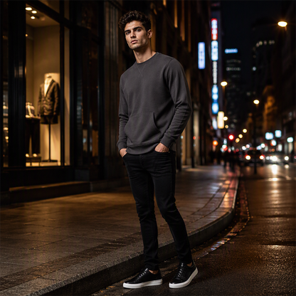 ✨Men's Casual Classic Crewneck Sweatshirt – Comfortable, Timeless & Easy to Wear
