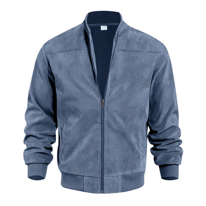 🧥Men's Classic Bomber Jacket with Zip Front – Timeless, Comfortable & Effortlessly Stylish