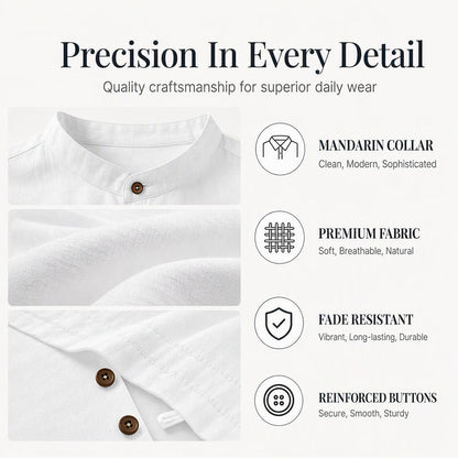 👕 Men's Casual Long Sleeve Stand Collar Shirt – Smart, Comfortable & Effortlessly Stylish