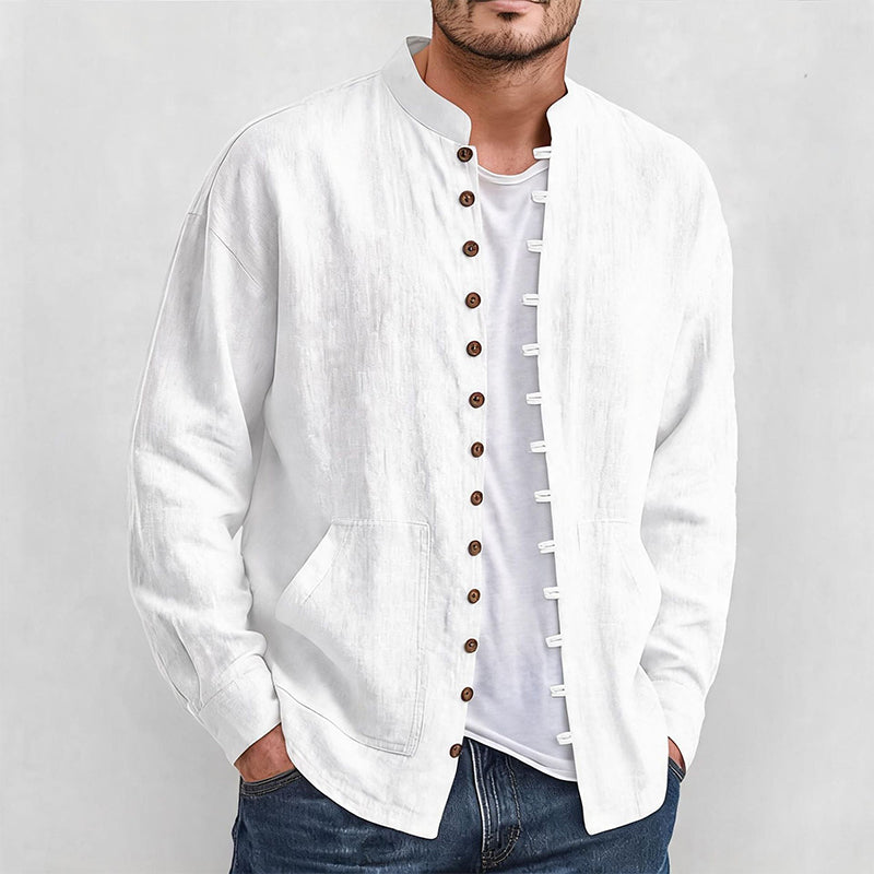👕 Men's Casual Long Sleeve Stand Collar Shirt – Smart, Comfortable & Effortlessly Stylish