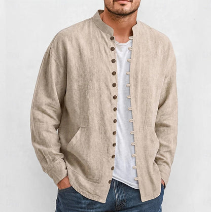 👕 Men's Casual Long Sleeve Stand Collar Shirt – Smart, Comfortable & Effortlessly Stylish