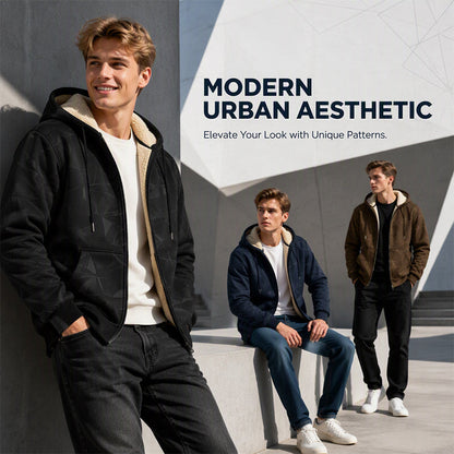 ❄️🔥 Men’s Winter Fleece Lined Zip Up Hoodie Jacket – Warm, Cosy & Effortlessly Versatile