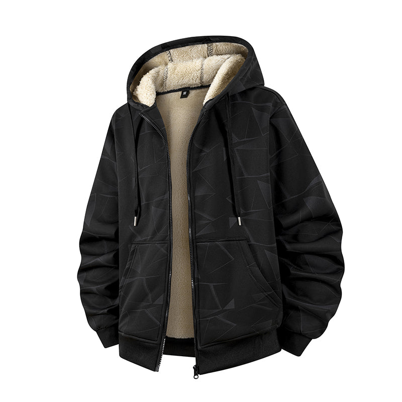 ❄️🔥 Men’s Winter Fleece Lined Zip Up Hoodie Jacket – Warm, Cosy & Effortlessly Versatile