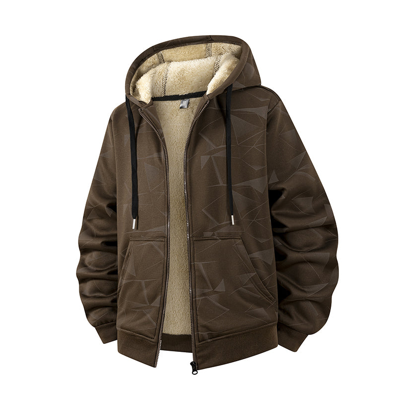❄️🔥 Men’s Winter Fleece Lined Zip Up Hoodie Jacket – Warm, Cosy & Effortlessly Versatile