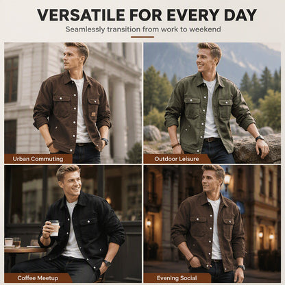 🍂✨Men's Classic  Loose Fit Cargo Jacket – Rugged, Comfortable & Effortlessly Stylish