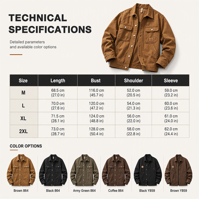 🍂✨Men's Classic  Loose Fit Cargo Jacket – Rugged, Comfortable & Effortlessly Stylish