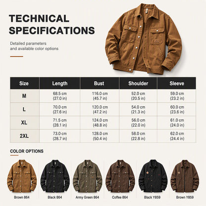 🍂✨Men's Classic  Loose Fit Cargo Jacket – Rugged, Comfortable & Effortlessly Stylish